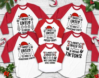 Most Likely To Sweatshirt Christmas gifts Holiday 2026 gifts Matching sweatshirt Christmas family tee Most likely tees Holiday hoodie