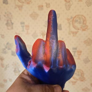 3D Printed Middle Finger Coat Hanger Funny Wall Hook for Jackets Bags Hats Quirky Home Decor Unique Party Gift White Elephant Humor Gift