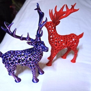 3D Printed Deer Figurine Custom Size and Color Woodland Animal Home Décor Modern Minimalist Shelf Decor Holiday Nursery Christmas Gift