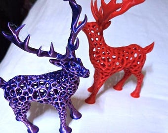 3D Printed Deer Figurine Custom Size and Color Woodland Animal Home Décor Modern Minimalist Shelf Decor Holiday Nursery Christmas Gift