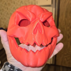 3D Printed Mini Pumpkin Mask Custom Halloween Decor Cosplay Prop or Wearable Costume Accessory for Halloween Party Office Decor Spooky Gift
