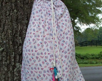 Tote Feedsack Laundry Bag Backpack Style Super Big from artdesignsbydanielle NEW Free Shipping