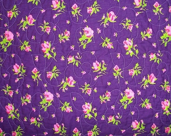 Quilt Purple and Pink Roses Contemporary Stunning Bed Covering from artdesignsbydanielle NEW Free Shipping