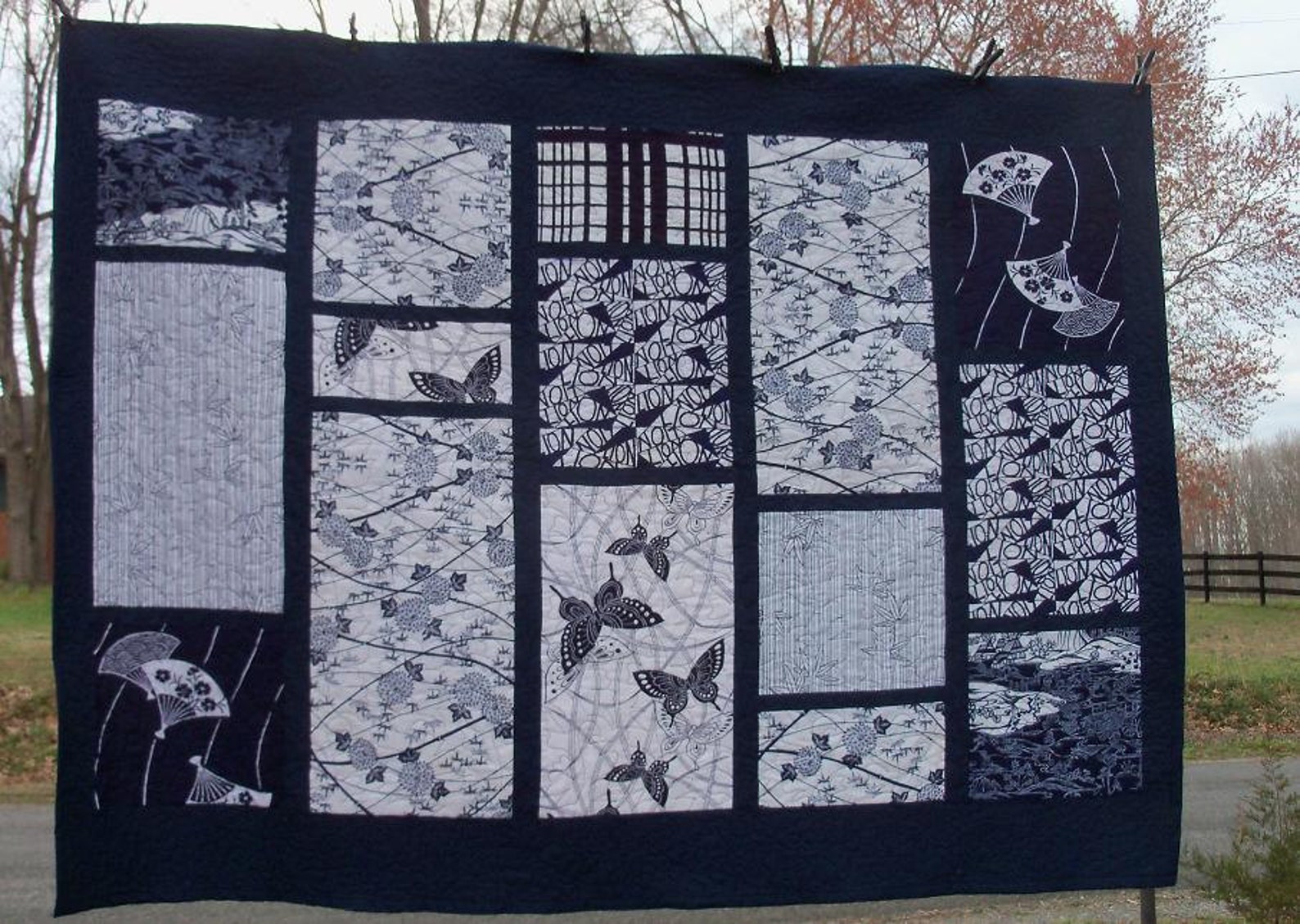 Quilt Japanese Art Textile Indigo Panel Treasury Number One Etsy