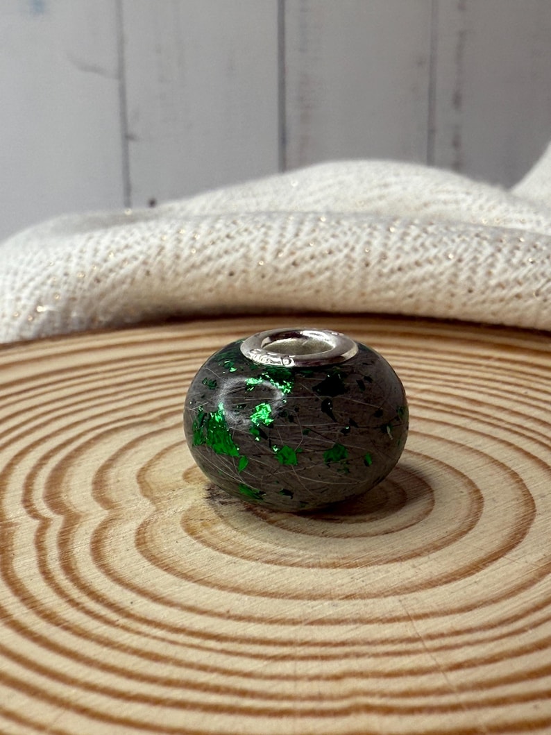 Large-hole resin bead with animal hair image 6