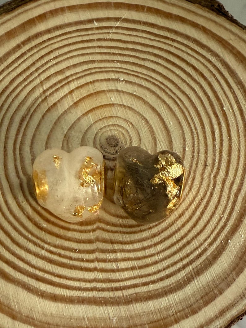 Large-hole resin bead with animal hair image 11