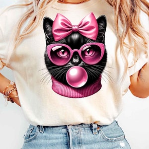 Pink Cat Bubble Png Funny Cat Meme Png Tabby Cat Png Cat Lover Png Bubble Gum Png Cat with Sunglasses Png Sarcastic Cat Png Bubble Gum Png