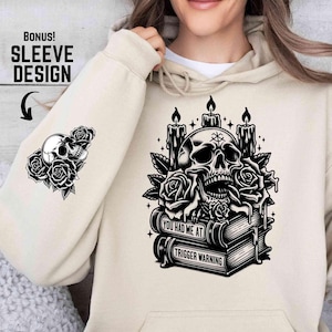 You had me at trigger warning png, bad book club digital design, romantasy bookish sublimation download png, morally grey png, sleeve design