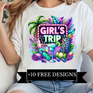 Girls' Trip PNG, Leopard Summer Vacation Design, Sublimation Designs Downloads, PNG File, Besties Trip, Summer Girls Trip Shirt idea