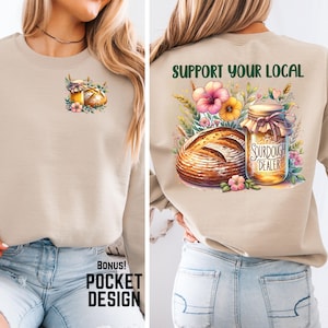 Support Your Local Sourdough Dealer PNG, Sourdough Bread Digital Download, Homesteading Bread Baker Sublimation Design, coquette bow