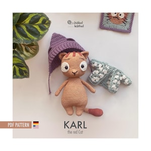 Karl the red Cat - Amigurumi - pattern/digitale Anleitung - english / deutsch