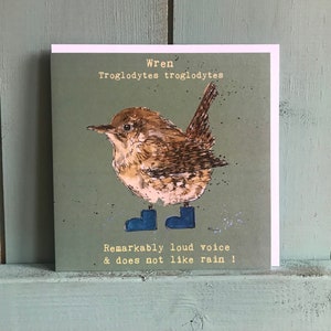 Wren in Wellies card