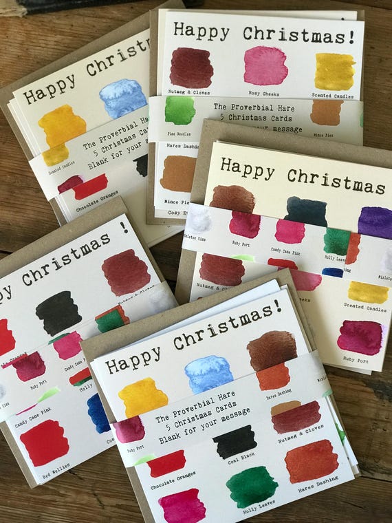 Christmas Card - pack of 5 - Christmas Colour Palette