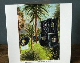 Barbara Hepworth’s Sculpture Garden St Ives Cornwall Card - with quote “the nature of art is affirmative”