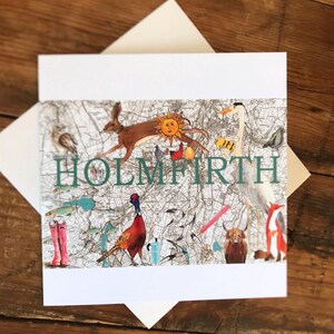 Mapa de Holmfirth: en blanco para su mensaje