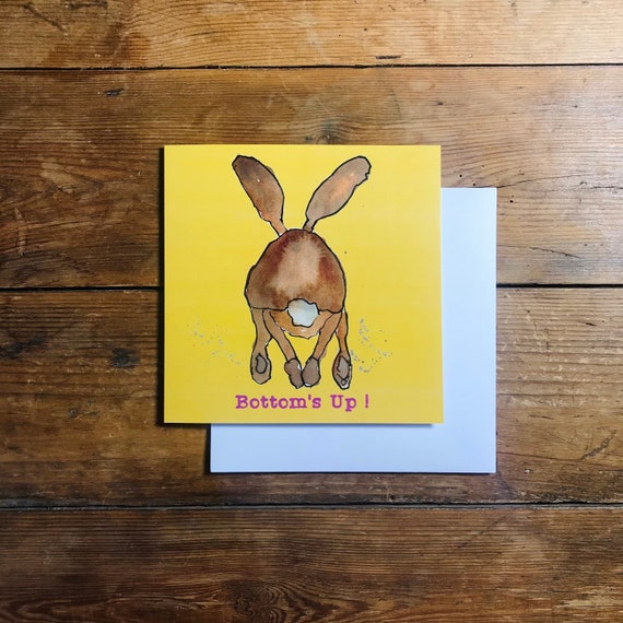 Bottoms Up Celebration Card - blank for your message - congratulations, well done, graduation, engagement, hooray, anniversary