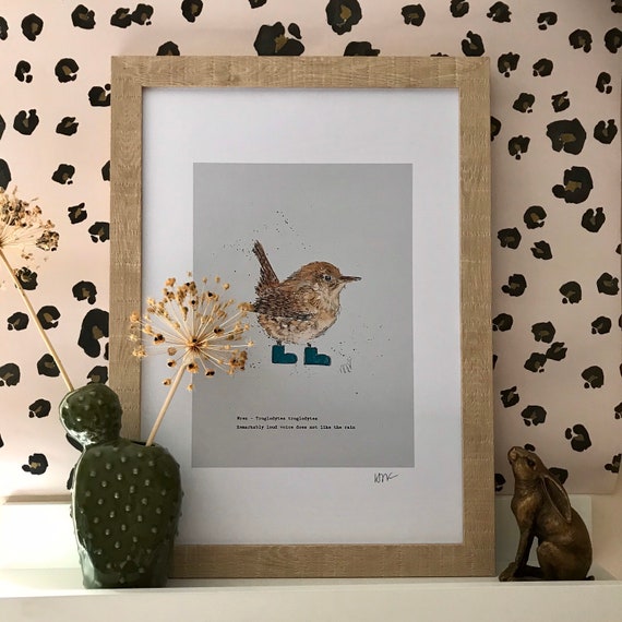 Wren in wellies prints