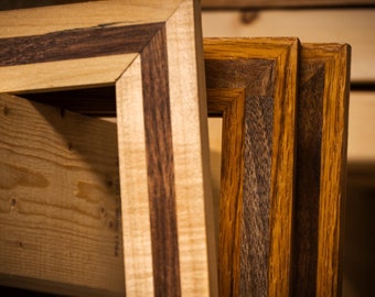 Handmade Natural Wood Picture Frames, Custom Sizes, Gift for Artists and Photographers