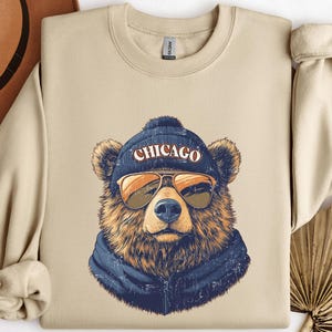 Vintage Chicago Football Sweatshirt, Trendy Fan Gifts, Game Day Apparel, Team Crewneck, Chicago Bears Fan Gear