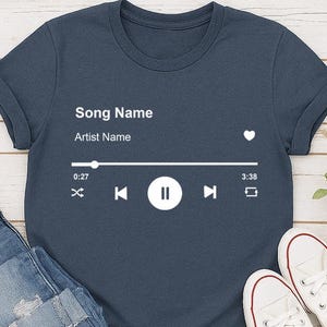 Custom Song Name Shirt Gift For Birthday, Custom Artist Name Shirt, Custom Song Name T-Shirt, Favorite Song Tee, Custom Favorite Artist Tee