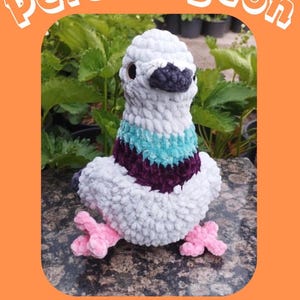 Peter the Pigeon Pattern, Crochet, Amigurumi, Crochet Pattern Pigeon, Handcraft