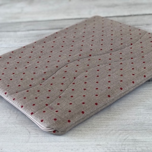 Housse pour ordinateur portable faite main, housse matelassée pour MacBook, étui pour tous les appareils, étui pour iPad/lin/rembourrage (manche matelassée) Cadeau parfait/cadeau # L5