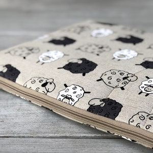 Housse pour ordinateur portable en mouton, housse pour MacBook, étui pour ordinateur pour tout appareil (iPad, téléphone)/linge de maison/rembourrage (manche matelassée) Cadeau parfait/cadeau # Lav1