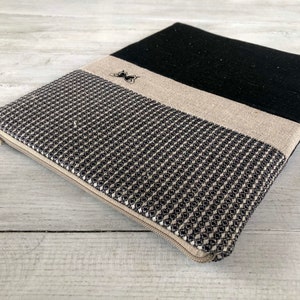Housse pour ordinateur portable, housse pour MacBook, étui pour tout appareil (iPad, iPad mini, autre)/lin/rembourrage (manche matelassée) Cadeau parfait/cadeau #Ldrz1