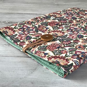 Housse pour ordinateur portable, étui pour MacBook 13, étui pour ordinateur, housse pour tous les appareils, étui pour ordinateur portable/fleuri/rembourrage/coton/cadeau/fait main parfait