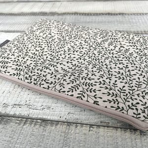 Housse en coton pour ordinateur portable, housse pour MacBook, étui pour tous les types d'ordinateurs portables, housse pour iPad/rembourrée/étui pour ordinateur portable fait main/ cadeau parfait/ rue verte
