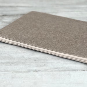 Housse pour ordinateur portable, housse pour MacBook, étui pour ordinateur pour tout appareil (iPad, téléphone) lin/rembourrage/(étui matelassé pour ordinateur portable) Cadeau parfait/cadeau # L1