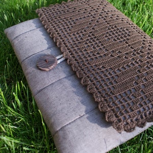 Dekorierte Computertasche, Laptophülle, MacBookhülle, für jedes Gerät / gepolstert / Leinen / einzigartiges Design gesteppte Laptophülle Perfektes Geschenk