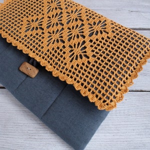 Étui pour ordinateur décoré, étui pour ordinateur portable, housse pour MacBook, étui pour tous les appareils, housse pour ordinateur portable/rembourrage/lin/design unique Cadeau parfait