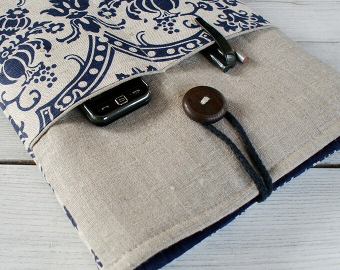 Laptop Sleeve Case Cover for 13 Inch/ Pockets/ Linen Etsy