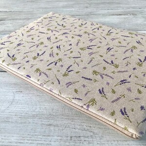 Housse en coton pour ordinateur portable, housse pour MacBook, étui pour ordinateur portable pour tous les types d'ordinateurs portables / Rembourrée / (Housse pour ordinateur portable faite main) / Levander/ Cadeau parfait/Cadeau