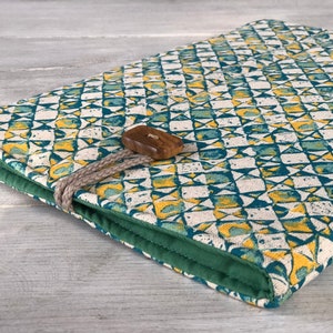Housse pour ordinateur portable au design unique, housse pour MacBook, étui pour n'importe quel appareil/lin/rembourrage/manche faite main, pochette matelassée cadeau/cadeau parfait # L15