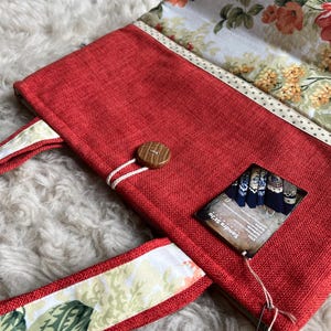 Bolso hecho a mano / Bolso de mano de algodón y tapiz de calidad / Con bolsillo / Bolso de mano para mujer / Accesorio para mujer / Monedero hecho a mano / Cartera de mano para mujer