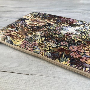 Étui pour ordinateur portable à fleurs, housse MacBook, fait main pour n'importe quel appareil photo / tapisserie / rembourrée (étui matelassé pour ordinateur portable) vintage / cadeau/cadeau # G14