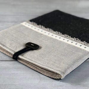 Housse MacBook 13, étui MacBook, housse iPad, n'importe quel étui pour appareil, housse matelassée pour ordinateur portable, housse pour ordinateur portable/rembourrée/lin, cadeau parfait/cadeau # L16