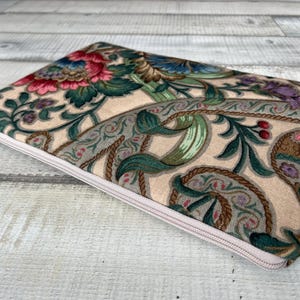 Housse florale pour ordinateur portable, housse pour MacBook, étui pour ordinateur portable pour tous les types d'ordinateurs portables/lin/rembourrée (poche matelassée pour ordinateur portable) Cadeau parfait/cadeau