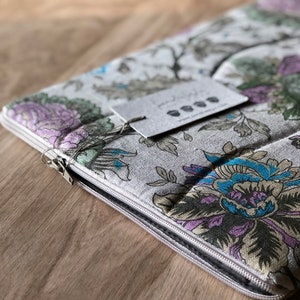 Housse pour ordinateur portable, housse pour MacBook, étui pour ordinateur pour tout appareil (iPad, téléphone)/lin/rembourrage (étui pour ordinateur portable matelassé) Cadeau/cadeau parfait # L7