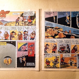 Vintage Comic, Mellow Cat by Ted Richards, 1970s Skateboard Humor, Boney Salvo Tony Alva Panels, Original Magazine Pages