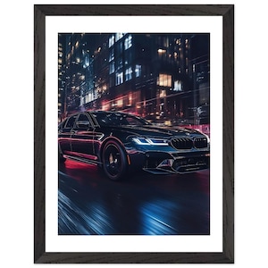 BMW M5 Premium Wooden Wall Art | Luxury Car Poster | Perfect Gift for Auto Enthusiasts