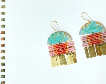 Patina Brass Luce Earrings