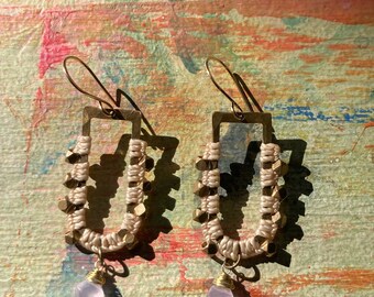 Adame Earrings with Rose Quartz