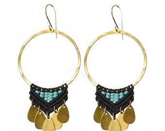 Large Brass Fuerza Earrings