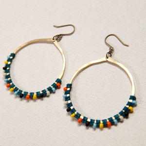 Full Moon Earrings (teal)