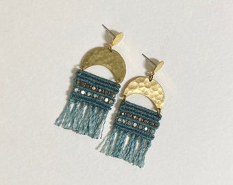 Bohemian Moon Fringe Earrings