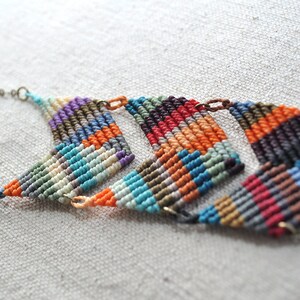 Triple Chevron Necklace multicolor fade image 3