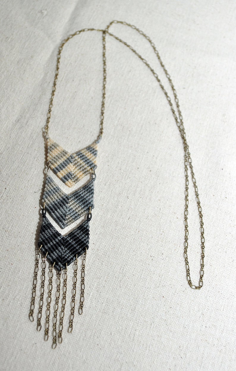 Triple Chevron Necklace more colors image 3